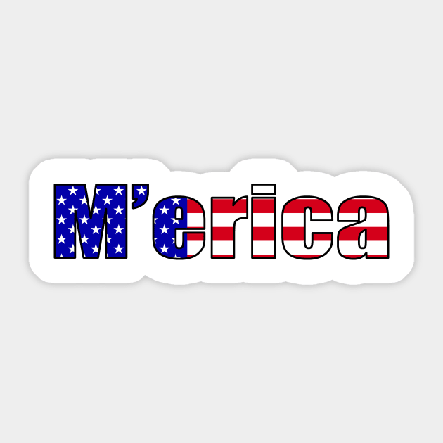 M'erica Sticker by DarkwingDave